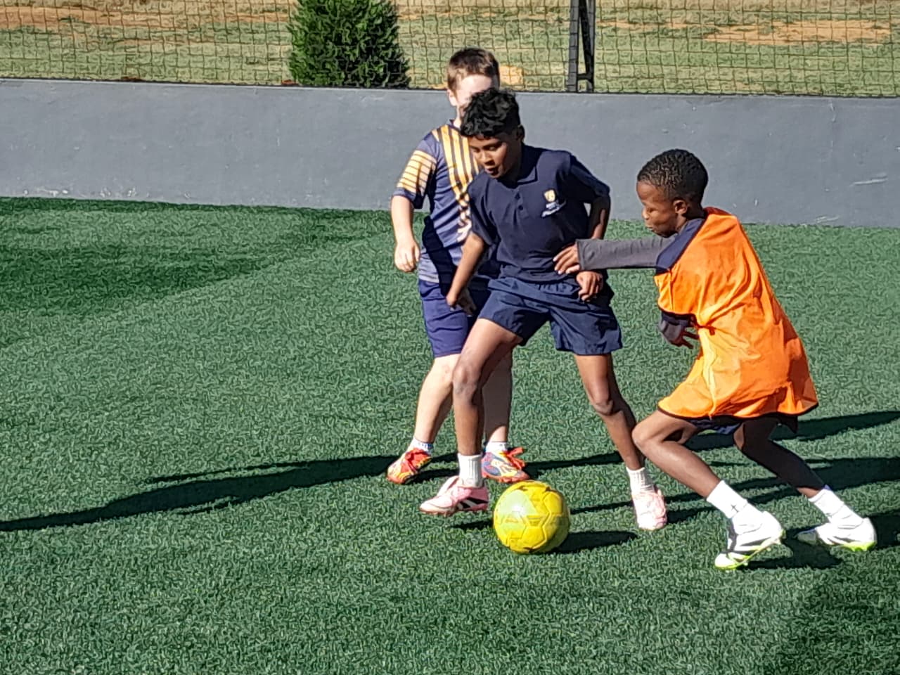 Learners playing sport