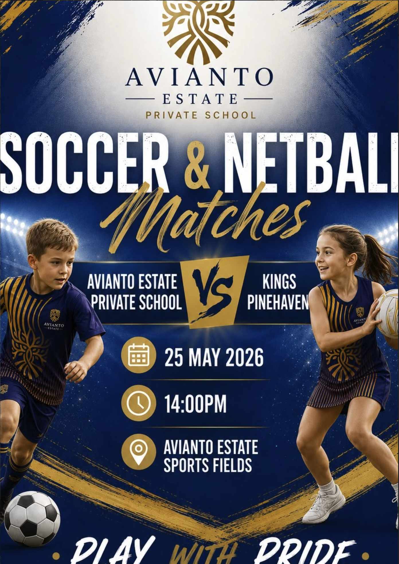 Soccer & Netball Matches: Avianto Estate Private School vs Kings Pinehaven